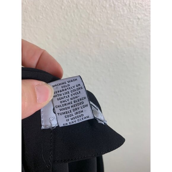 Carmen Marc Valvo Blouse Castlecore Business Casual Boho Demure Black Size 4 - Picture 5 of 5